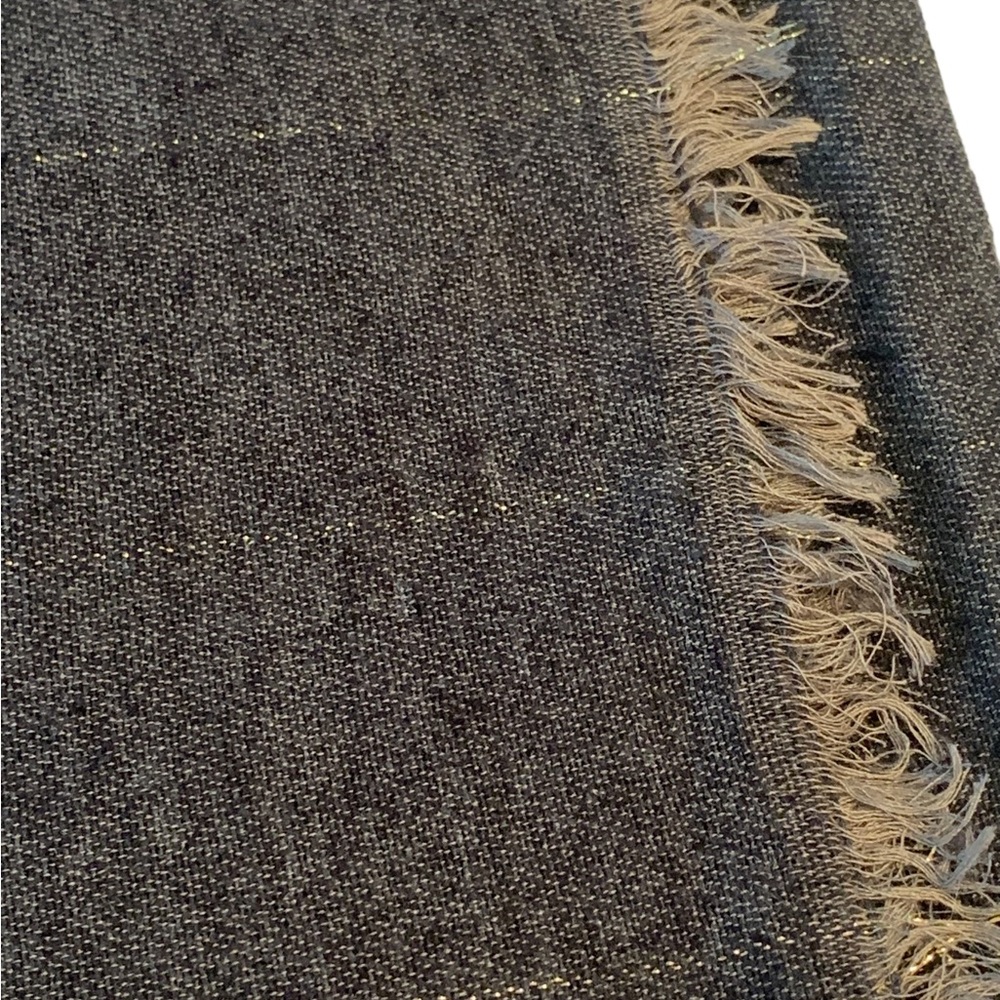 J. Crew Charcoal Flannel Metallic Thread Scarf - Picture 6 of 6